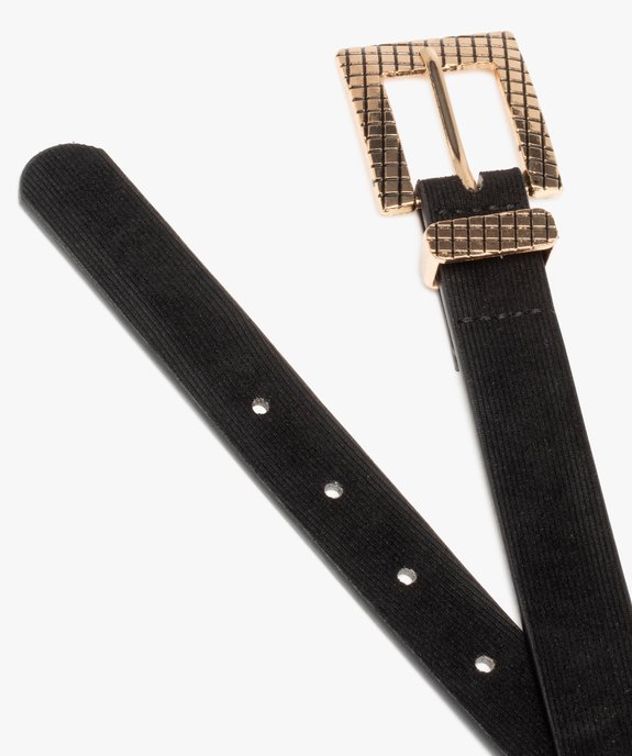 Ceinture femme aspect velours avec boucle fantaisie vue2 - GEMO (ACCESS) - GEMO