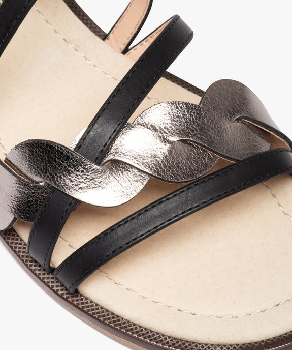 Sandales femme à talon plat et bride torsadée vue6 - GEMO (CASUAL) - GEMO