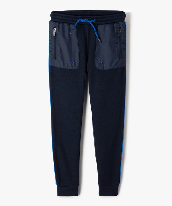 Jogging garçon en molleton chaud et poches fantaisie vue1 - GEMO (ENFANT) - GEMO