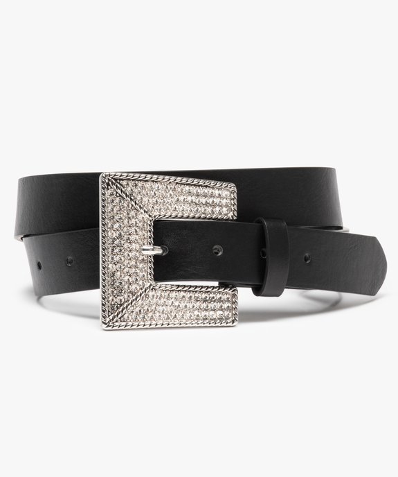 Ceinture femme à grosse boucle strass vue1 - GEMO (ACCESS) - GEMO