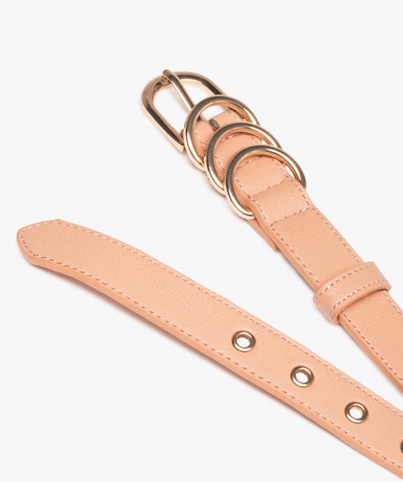 Ceinture femme avec boucle fantaisie en métal vue2 - GEMO (ACCESS) - GEMO