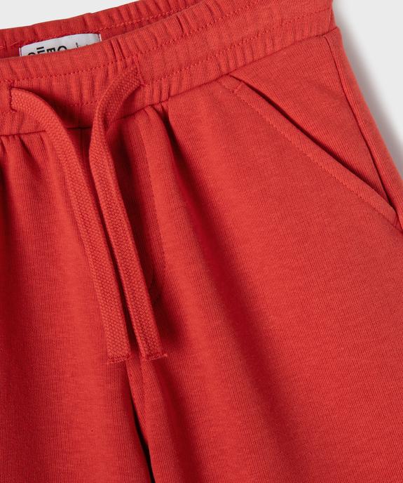 Bermuda en maille French Terry avec ceinture ajustable garçon vue2 - GEMO 4G GARCON - GEMO