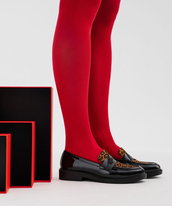 Mocassins vernis avec dessus à motif léopard femme - Follow Me vue1 - FOLLOW ME - GEMO