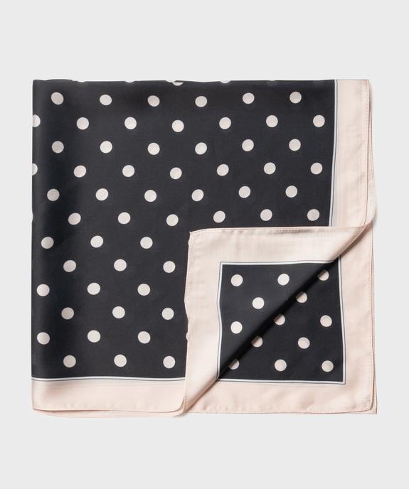 Foulard carré en satin imprimé pois femme vue2 - GEMO (ACCESS) - GEMO
