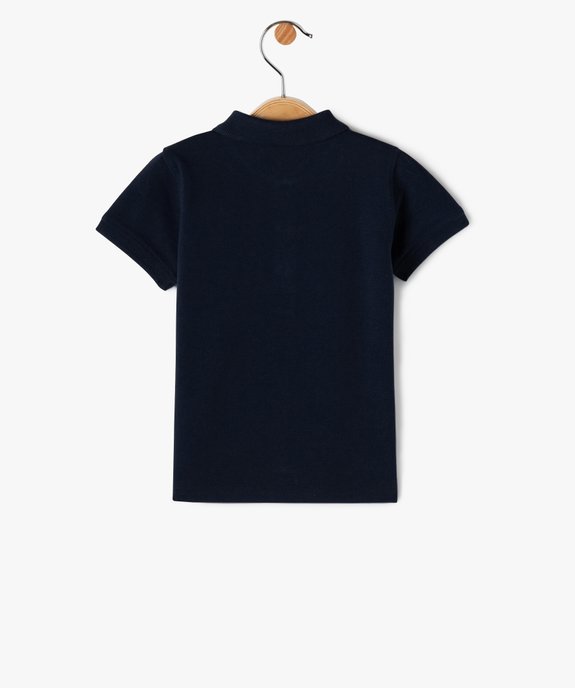 Polo bébé garçon en maille piquée - LuluCastagnette vue3 - LULUCASTAGNETTE - GEMO