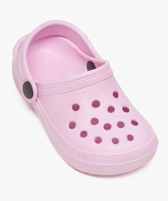 Sabots fille unis perforés avec bride vue5 - GEMO (ENFANT) - GEMO