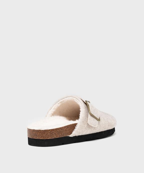 Chaussons sabots doublés sherpa femme - Roadsign vue4 - ROADSIGN - GEMO