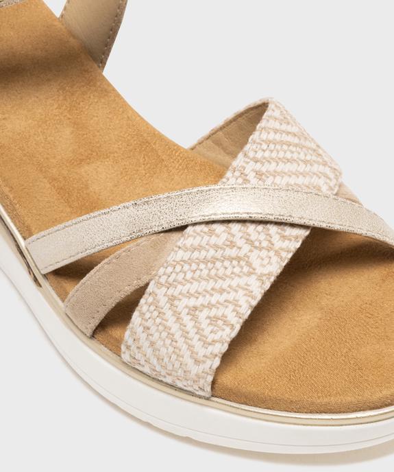 Sandales à talon compensé et brides multimatières femme vue6 - VALENTINA BALDA - GEMO