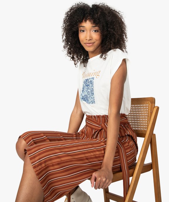 Pantacourt femme large et fluide vue1 - GEMO(FEMME PAP) - GEMO