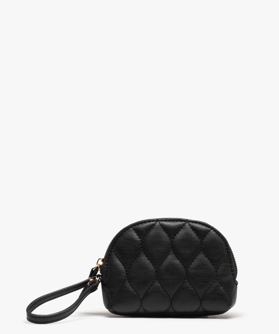 Porte-monnaie femme demi-lune matelassé à zip et dragonne vue1 - GEMO (ACCESS) - GEMO