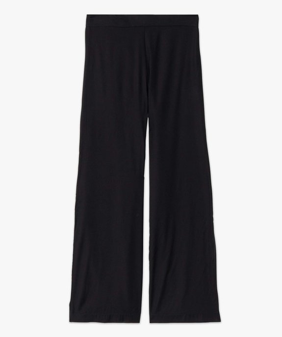 Pantalon femme en toile fluide coupe ample fendu sur les côtés vue4 - GEMO(FEMME PAP) - GEMO