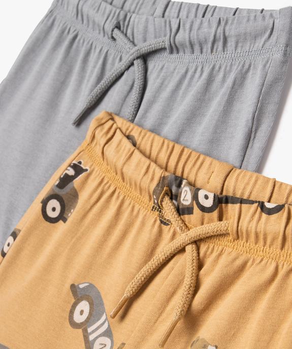 Short en maille à taille élastiquée bébé garçon (lot de 2) vue2 - GEMO(BEBE DEBT) - GEMO