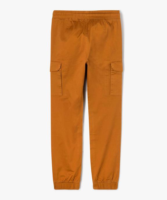 Pantalon en toile coupe jogger slim garçon vue4 - GEMO 4G GARCON - GEMO