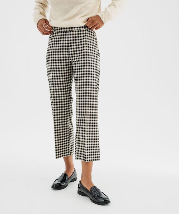 Pantalon à carreaux 7/8e femme - GEMO(FEMME PAP) Pantalon à carreaux 7/8e femme vue2 - GEMO(FEMME PAP) - GEMO
