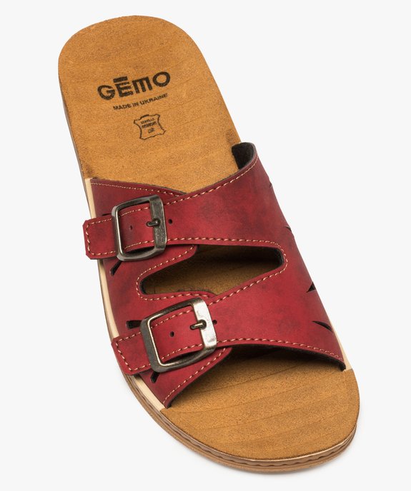 Mules femme confort unies à talon sabot vue5 - GEMO (CONFORT) - GEMO