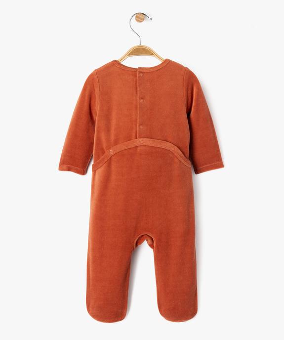 Pyjama en velours bébé avec message sur le buste vue4 - GEMO(BB COUCHE) - GEMO