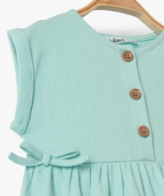 Robe bébé fille avec haut boutonné et jupe large vue2 - GEMO(BEBE DEBT) - GEMO