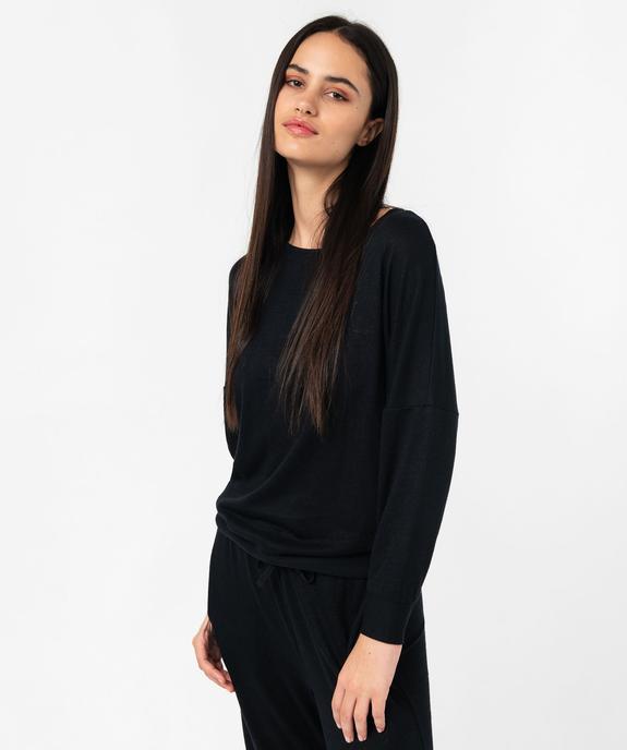 Haut de pyjama à manches chauve-souris femme vue2 - GEMO 4G FEMME - GEMO