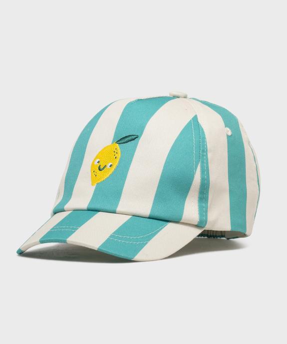 Casquette à rayures bébé garçon vue1 - GEMO 4G BEBE - GEMO