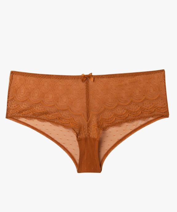 Shorty en dentelle et tulle femme grande taille vue4 - GEMO(HOMWR FEM) - GEMO