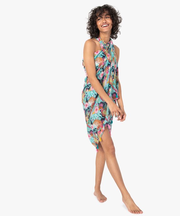 Paréo femme à motifs exotiques vue6 - GEMO (ACCESS) - GEMO