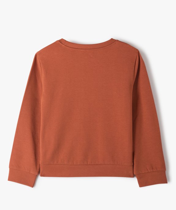 Sweat fille léger avec imprimé devant vue3 - GEMO (ENFANT) - GEMO