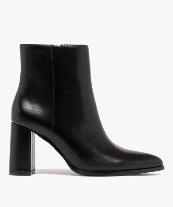 Boots femme à talon et bout pointu avec zip  vue1 - FOLLOW ME G4G - GEMO