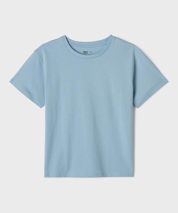Tee-shirt manches courtes imprimé dos fille vue1 - GEMO 4G FILLE - GEMO