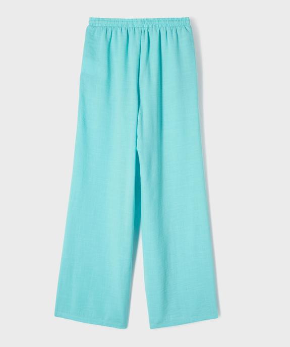 Pantalon large fluide avec taille ajustable fille vue7 - GEMO (JUNIOR) - GEMO