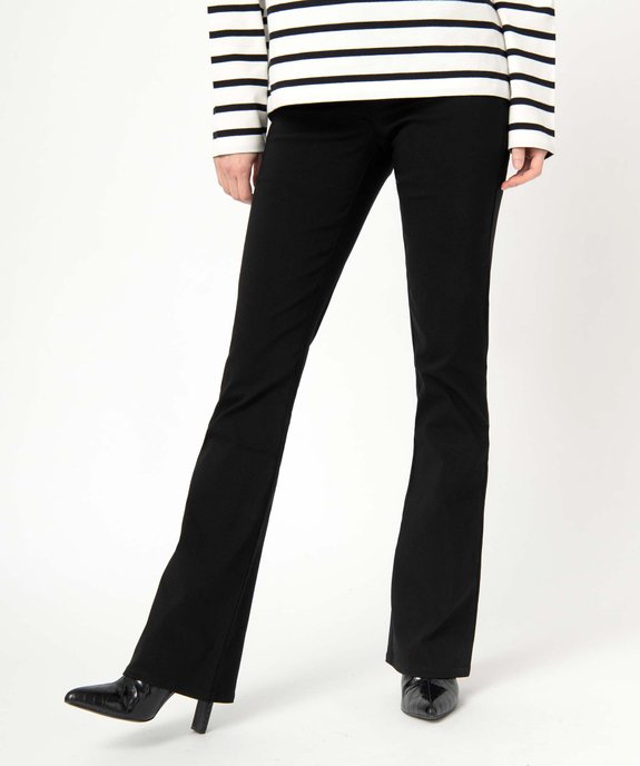 Pantalon femme coupe flare avec bouton strass vue1 - GEMO(FEMME PAP) - GEMO