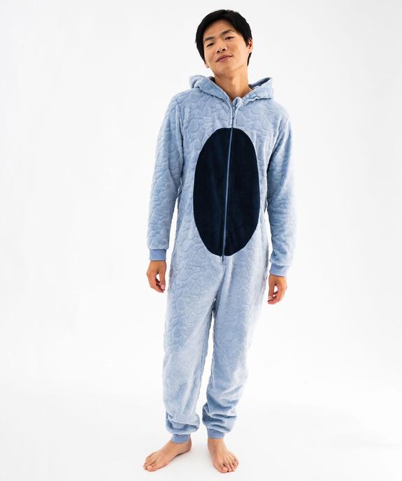 Combinaison pyjama à capuche en maille  motif dinosaure homme vue2 - GEMO(HOMWR HOM) - GEMO