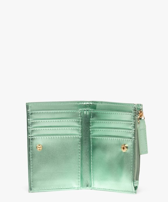 Portefeuille compact métallisé femme vue3 - GEMO (ACCESS) - GEMO
