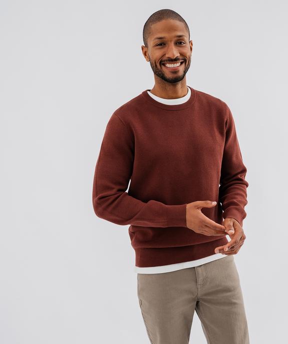 Pull en coton homme vue3 - GEMO (HOMME) - GEMO