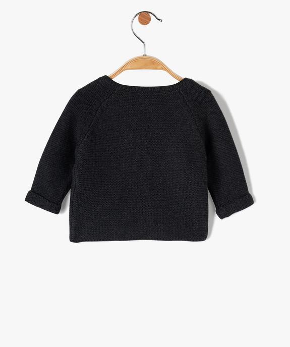 Gilet brassière bébé en maille fantaisie coloris uni vue3 - GEMO(BB COUCHE) - GEMO