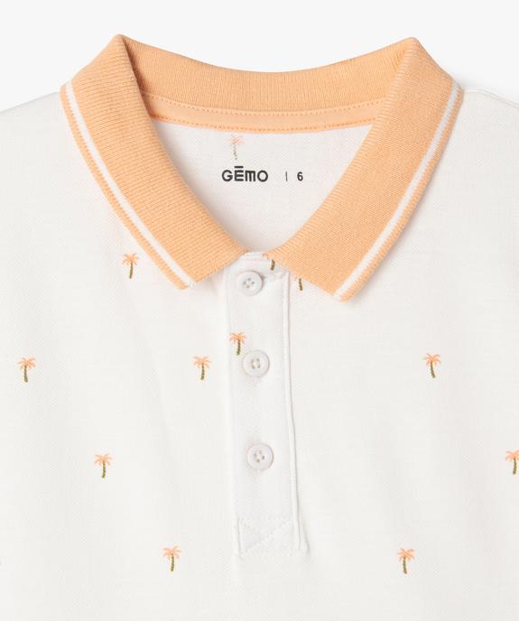 Polo manches courtes imprimé palmiers garçon vue2 - GEMO (ENFANT) - GEMO