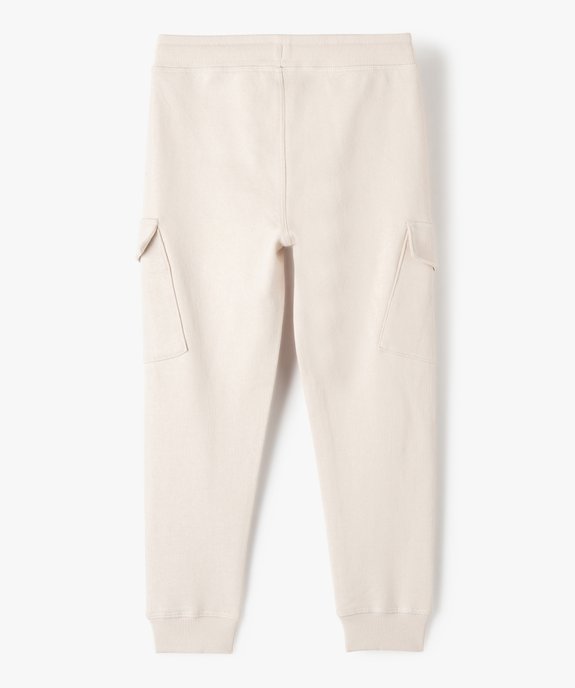 Pantalon de sport garçon en maille bouclette et look cargo vue3 - GEMO (ENFANT) - GEMO