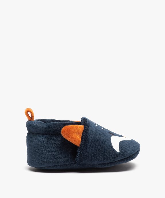 Chaussons bébé garçon en velours renard vue1 - GEMO 4G BEBE - GEMO