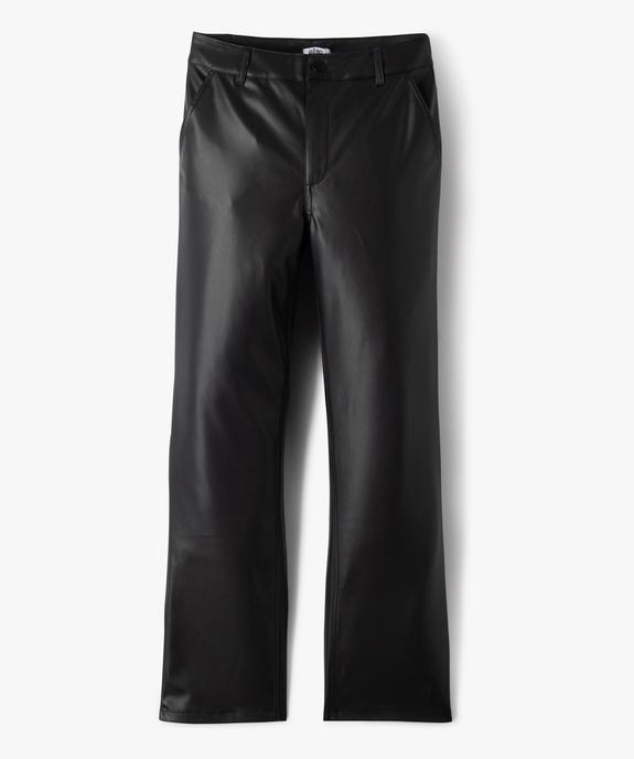 Pantalon en cuir imitation coupe droite fille vue1 - GEMO (JUNIOR) - GEMO