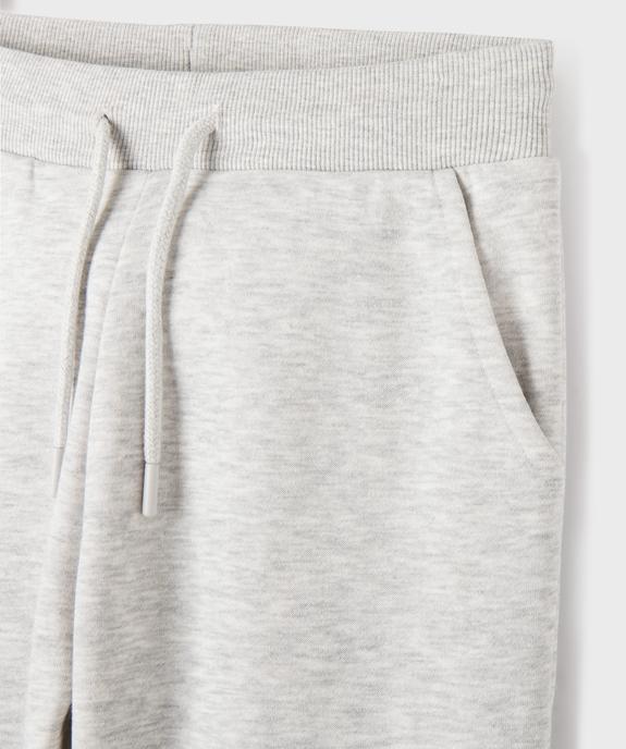 Jogging en molleton chiné fille vue2 - GEMO 4G FILLE - GEMO