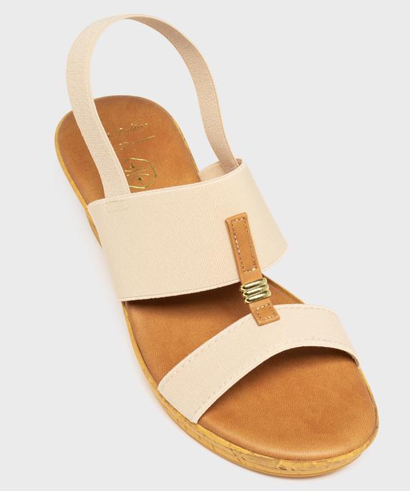 Sandales à talon compensé et brides élastiquées femme vue5 - VALENTINA BALDA - GEMO