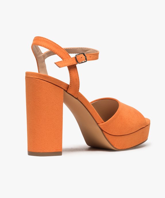 Sandales femme à talon haut et plate-forme vue4 - GEMO(URBAIN) - GEMO
