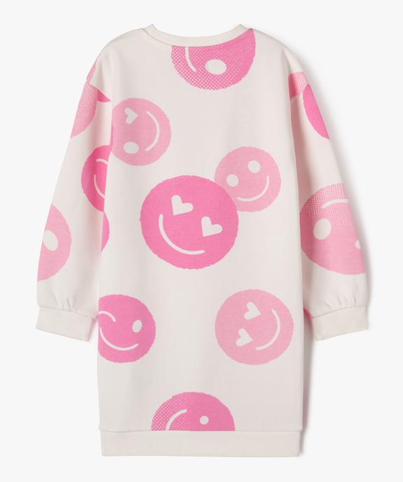 Robe sweat avec motifs positif fille vue3 - GEMO 4G FILLE - GEMO