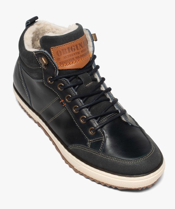 Baskets homme montantes doublées imitation fourrure vue5 - GEMO (CASUAL) - GEMO