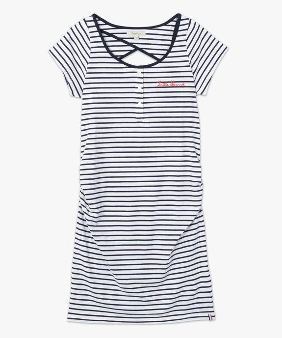 Chemise de nuit de grossesse rayée – Little Marcel vue4 - LITTLE MARCEL - GEMO
