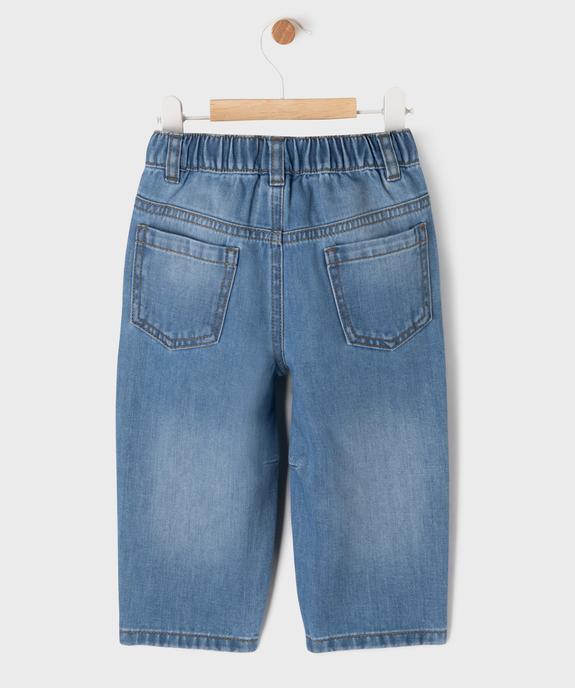Jean barrel avec taille ajustable bébé garçon vue3 - GEMO(BEBE DEBT) - GEMO