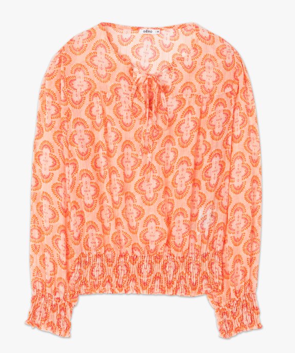 Blouse femme imprimée à manches longues vue4 - GEMO(FEMME PAP) - GEMO