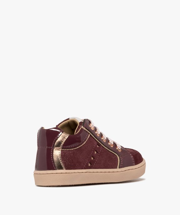 Baskets fille mid-cut avec détails vernis et pailletés - NA! vue4 - NA! - GEMO