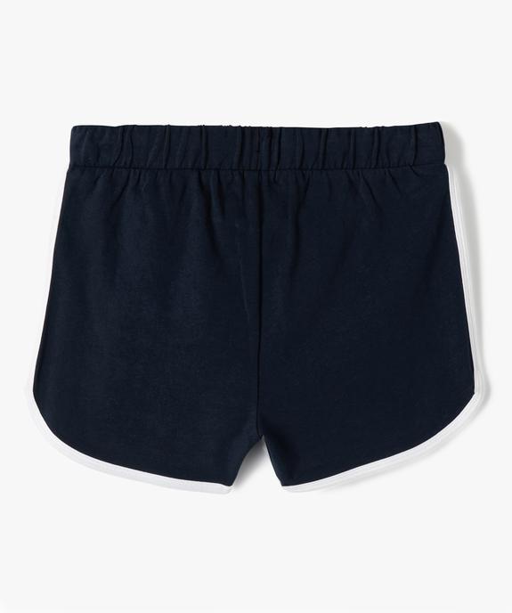 Short fille en maille avec finitions contrastantes vue3 - GEMO (JUNIOR) - GEMO