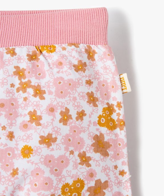 Pantalon bébé fille à motifs fleuris entièrement doublé - LuluCastagnette vue2 - LULUCASTAGNETTE - GEMO
