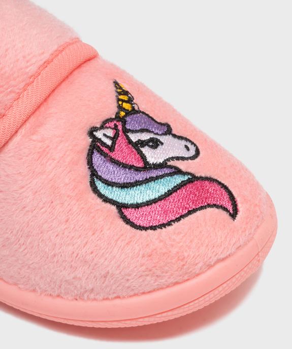 Chaussons fermeture scratch avec motif licorne fille vue6 - GEMO 4G FILLE - GEMO